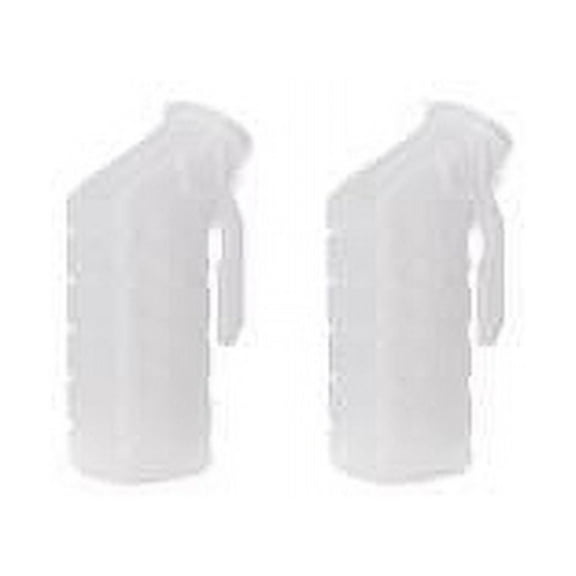 Deluxe Male Urinal 32oz./1000ml w/Cover (Pack of 2, Standard Lid)