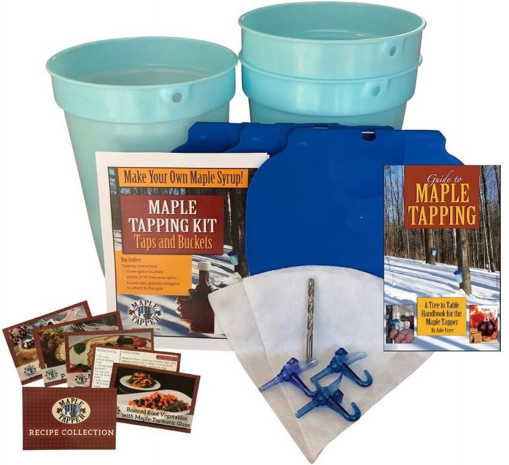 Deluxe Maple Tree Tapping Kit (Tap 3 Trees) Includes 3 Sap Buckets