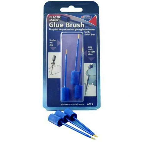 Deluxe Materials Plastic Magic Glue Brushes pack of 3