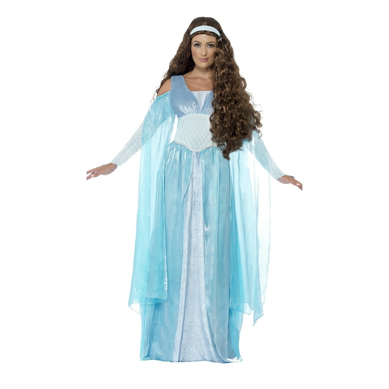 Deluxe Medieval Maiden Costume Blue Adult