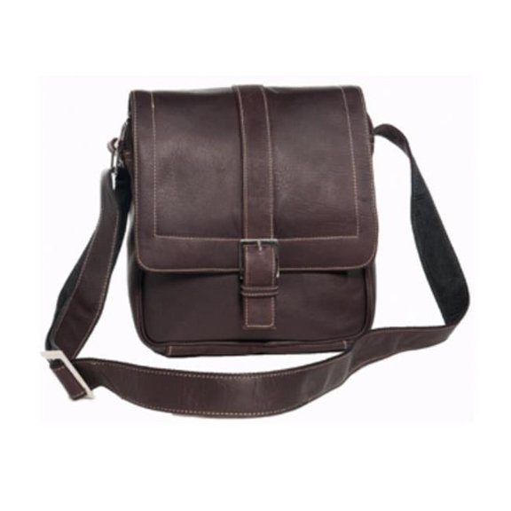 Deluxe Medium Messenger Bag - Cafe - Medium - Adjustable Shoulder Strap