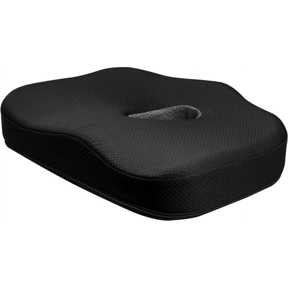 TYPE S Smoothing Premium Comfort Memory Foam Seat Cushion - Ergonomic Back Pain Relief for Coccyx Tailbone Sciatica Back Pain Relief for Office Chairs Gaming Chairs Car Seats Wheelchairs Chair Pad
