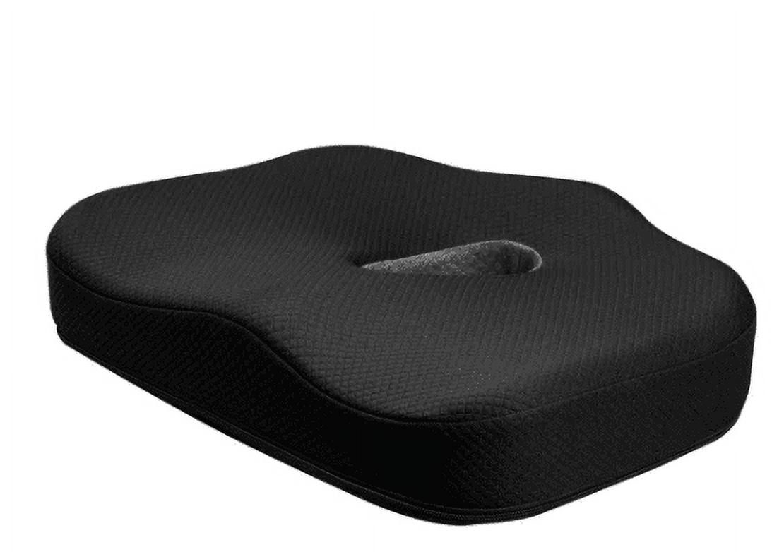 Black Memory Foam Ergonomic Seat Cushion for Chairs