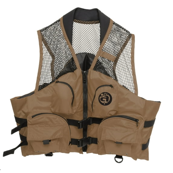 Deluxe Mesh Top Fishing Vest, 2XL/3XL, Bark