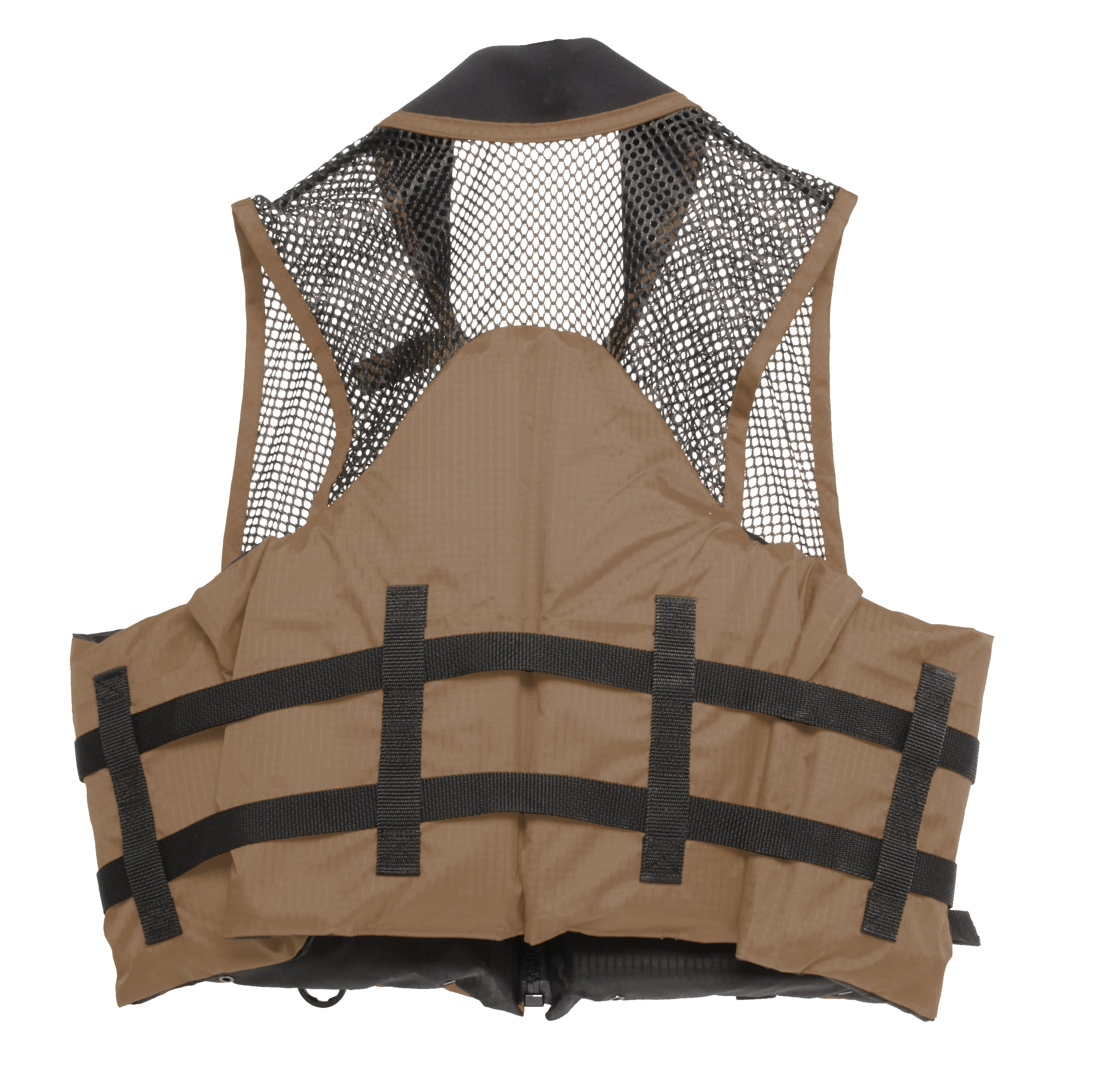 Deluxe Mesh Top Fishing Vest, L/XL, Bark 
