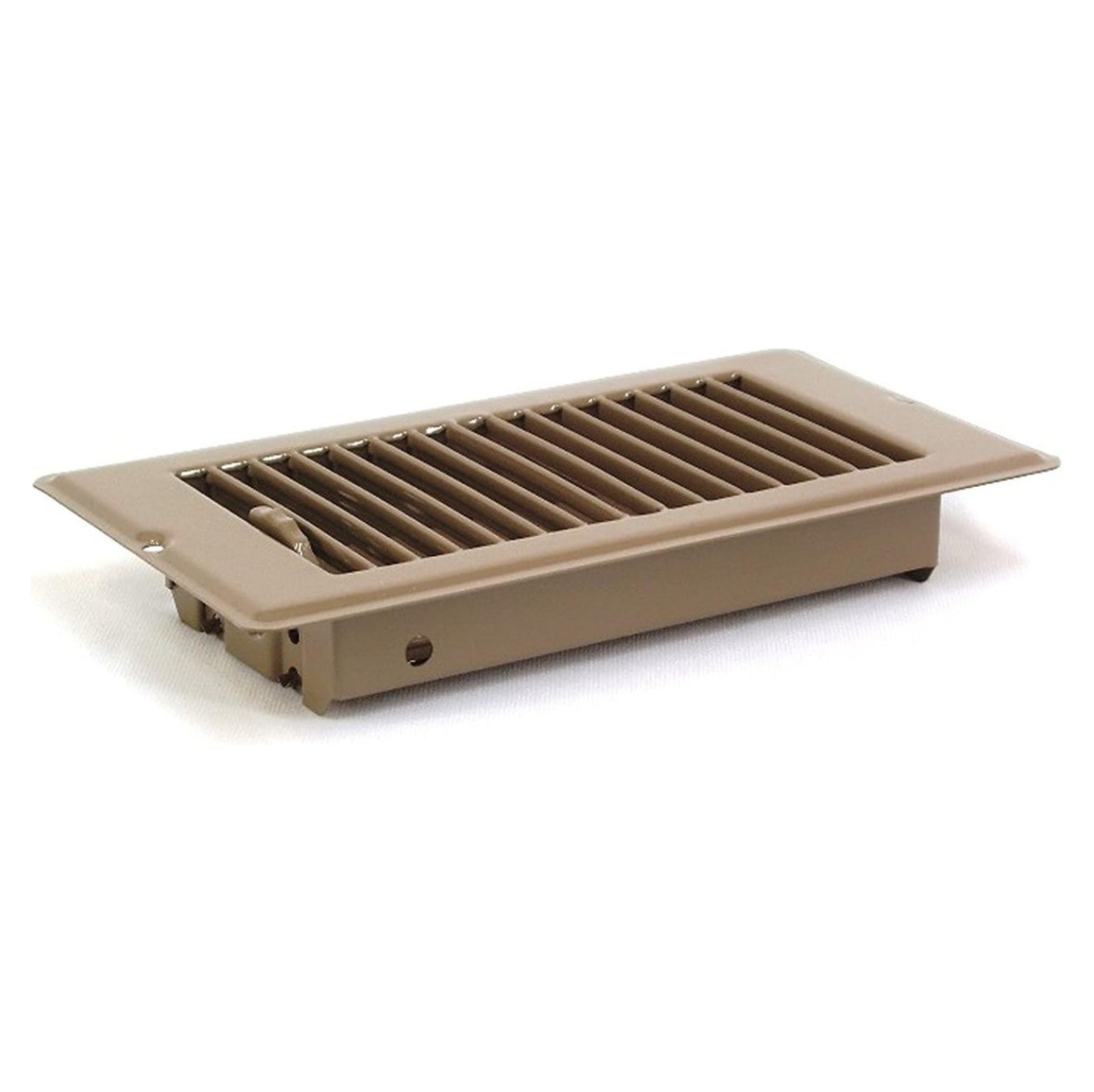 Deluxe Metal Mobile Home Floor Register Vents (4x8, Brown) (10 Pack)