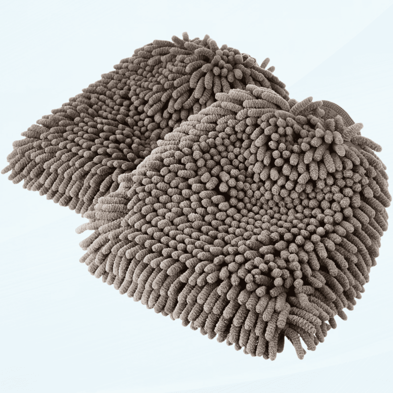 Deluxe Microfiber Car Wash Drying Mitts, 2 Pack, Grey, 30 cm L x 20 cm
