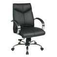 thumbnail image 1 of Deluxe Mid Back Black Executive Leather Office Chair, 1 of 3