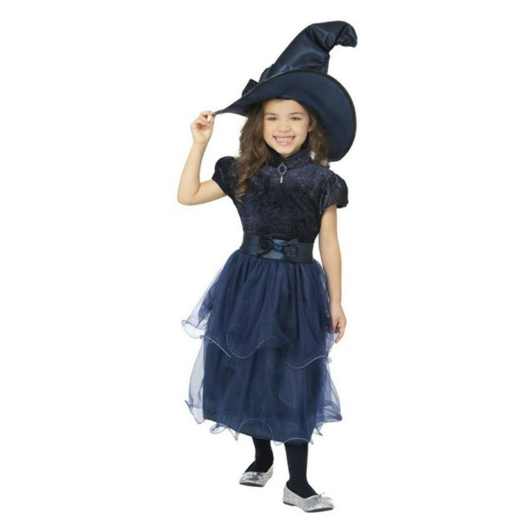 Deluxe Midnight Witch Costume Blue Child Deluxe Midnight Witch Costume Blue Child