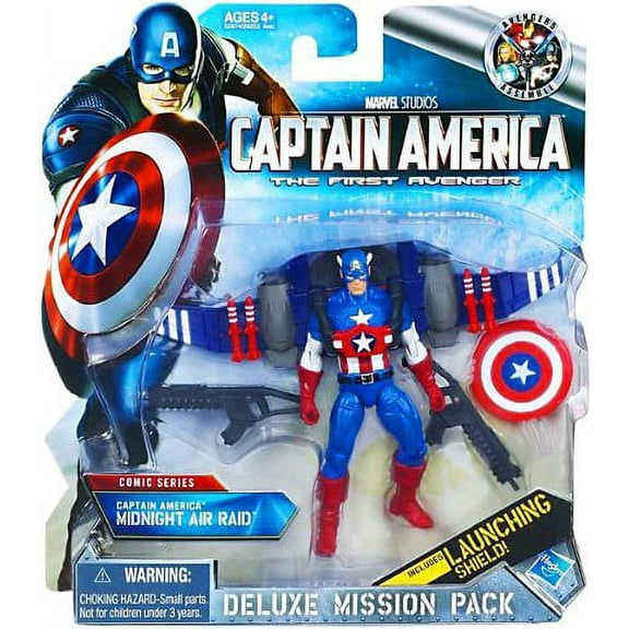 Deluxe Mission Pack Comic Series Captain America Midnight Air Raid Action Figure