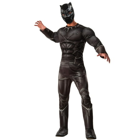Deluxe Muscle Chest Adult Black Panther Costume