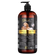 Deluxe Naturals Omega-3 Fish Oil Liquid Supplement for Pets, Immune Support, Coat & Skin Health, 32 fl oz