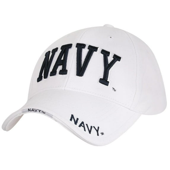 Deluxe Navy Low Profile Cap - White