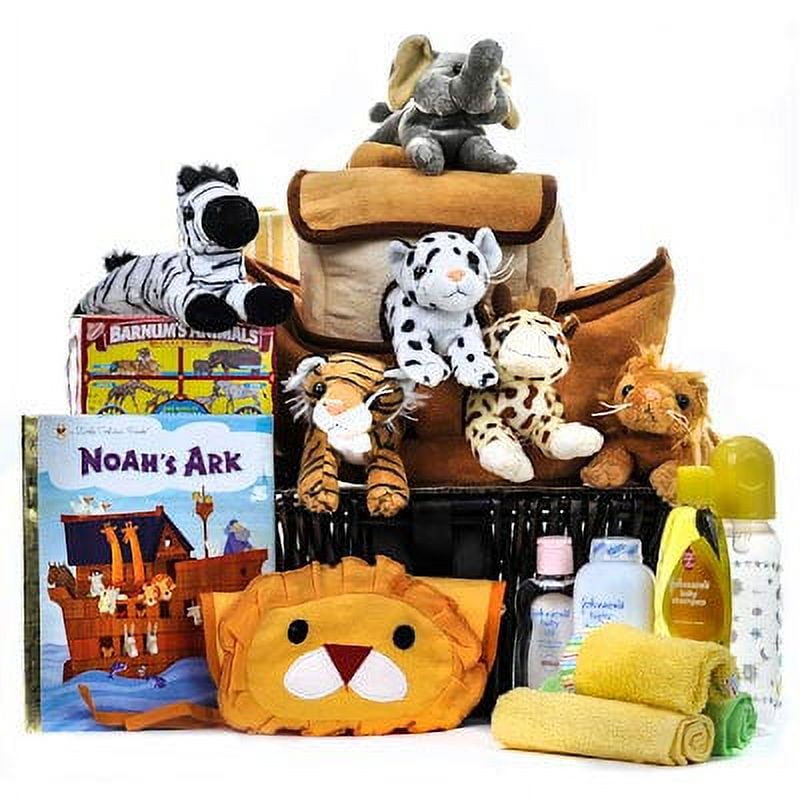 Deluxe Noah's Ark Cuddly Friends Baby Basket