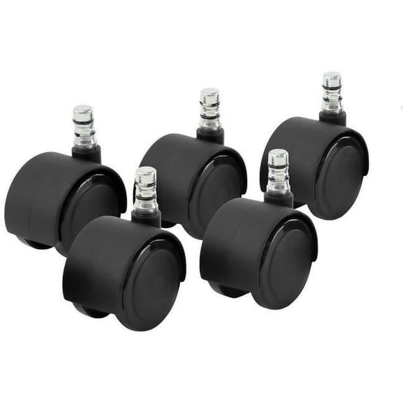 Deluxe Noiseless Soft Casters, Black - 140 lbs