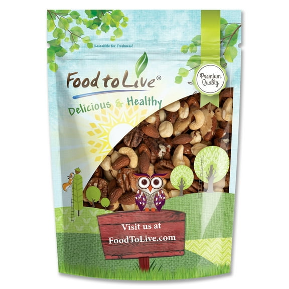 Deluxe Nuts Mix, 0.5 Pounds — Kosher, Vegan — by Food to Live