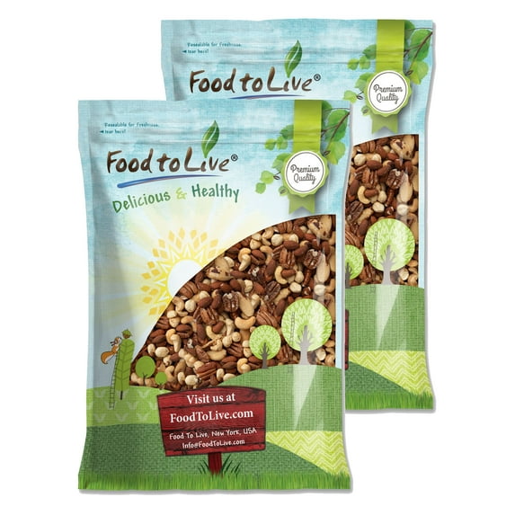Deluxe Nuts Mix, 16 Pounds — Kosher, Vegan — by Food to Live