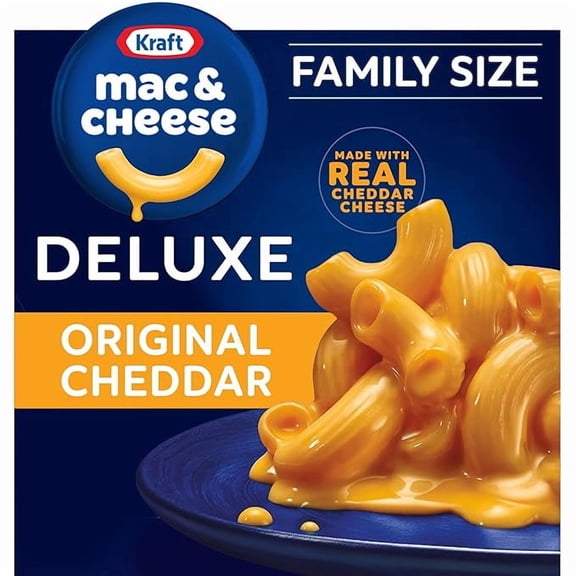 Deluxe Original Cheddar Mac & Cheese Macaroni and Cheese Dinner Family Size, 24 oz Box