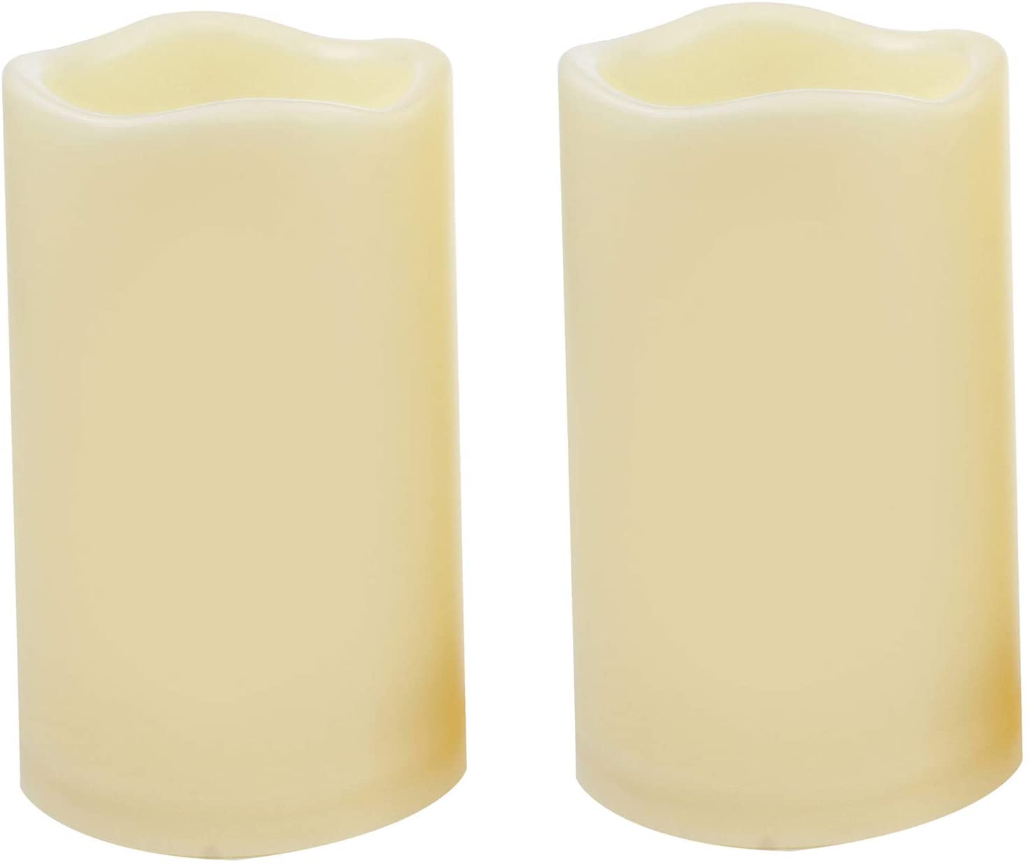 Deluxe Outdoor Indoor Flameless Candles with Timer Waterproof Plastic