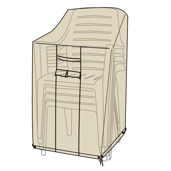 Deluxe Outdoor Stacking Chairs Cover, Sand
