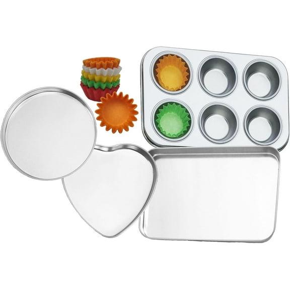 Deluxe Pan Set Compatible with Easy Bake Ultimate Oven | Includes 60 Cupcake Liners THAT WILL FIT, UNLIKE OTHERS | Kids' Accessories for Cooking Easy Bake Oven Mixes
