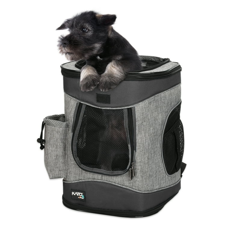 Deluxe Pet Carrier Backpack for Small Cats and Dogs Two Sided Entry Airline Approved Padded Back Support Travel Carrier for Hiking Walking Cycling