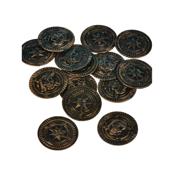 144 Antique Gold Brass Looking Pirate Costume Accessory Pirate Coins