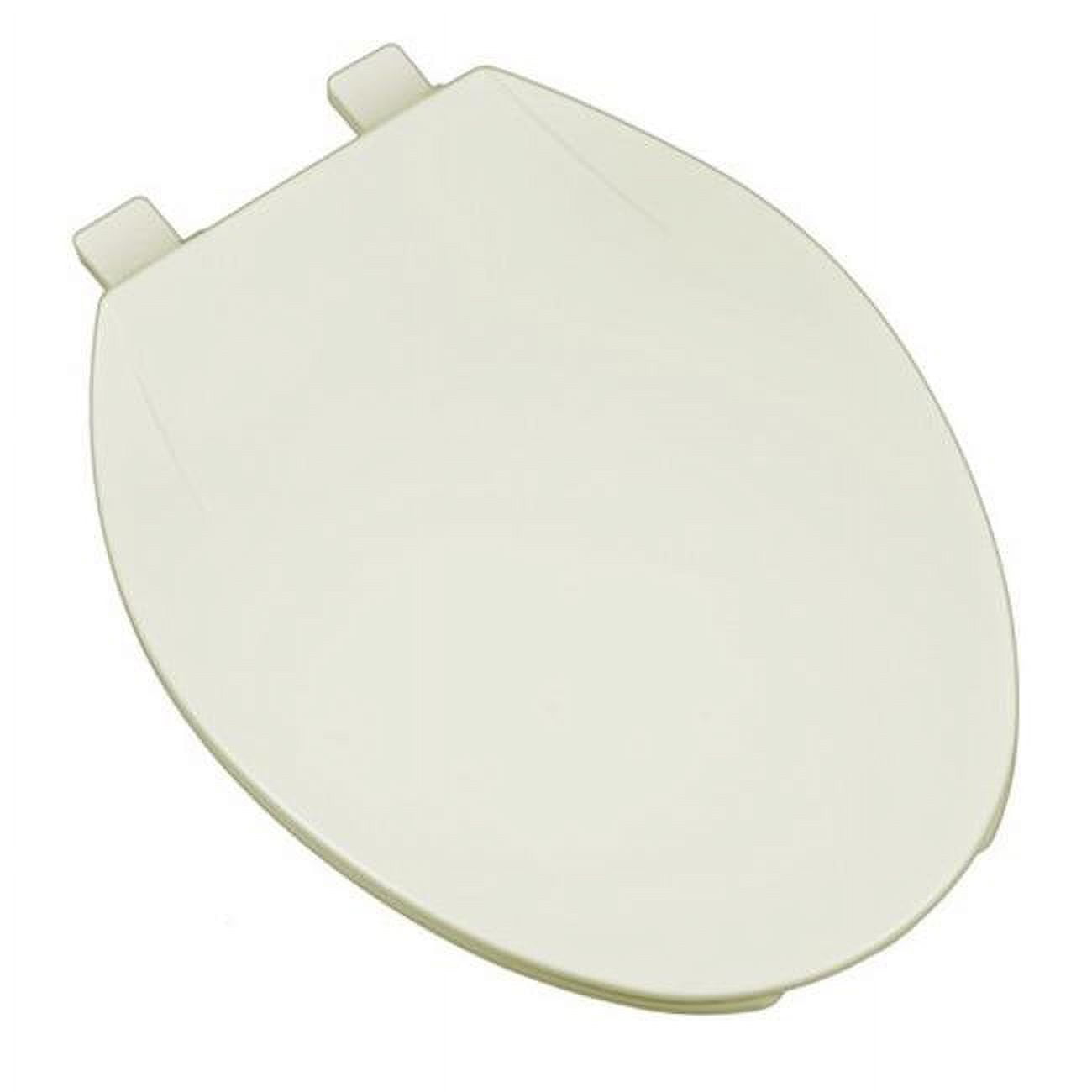 Deluxe Plastic Elongated Front Contemporary Design Toilet Seat, Linen