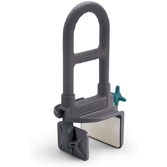 Deluxe Plastic Tub Grab Bar, Microban Protection, 250lb Weight Capacity, Grey