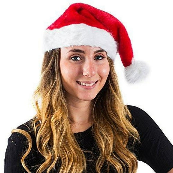 Deluxe Plush Santa Hat - Apparel Accessories - 1 Piece