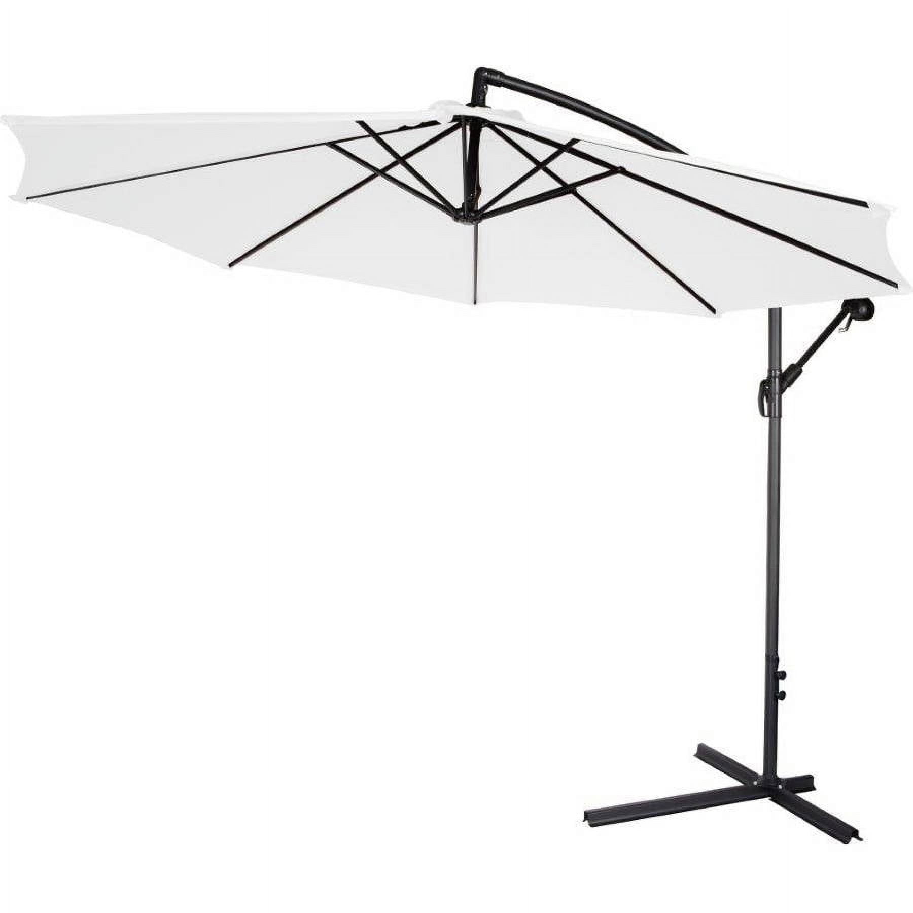 Deluxe Polyester Offset Patio Umbrella, 10', By Trademark Innovations