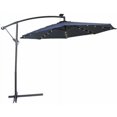 Deluxe Polyester Offset Patio Umbrella with LED lights 10' by