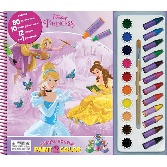 Deluxe Poster and Paint: Disney Princess Deluxe Poster Paint & Color (Paperback)