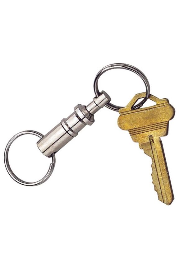 Deluxe Pull-Apart Key Chain  - Silver - Carded - Convenient Separation Tool