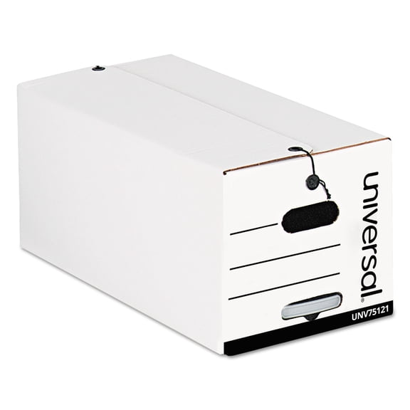 Universal String/Button Storage Box, Letter, Fiberboard, White, 12/Carton