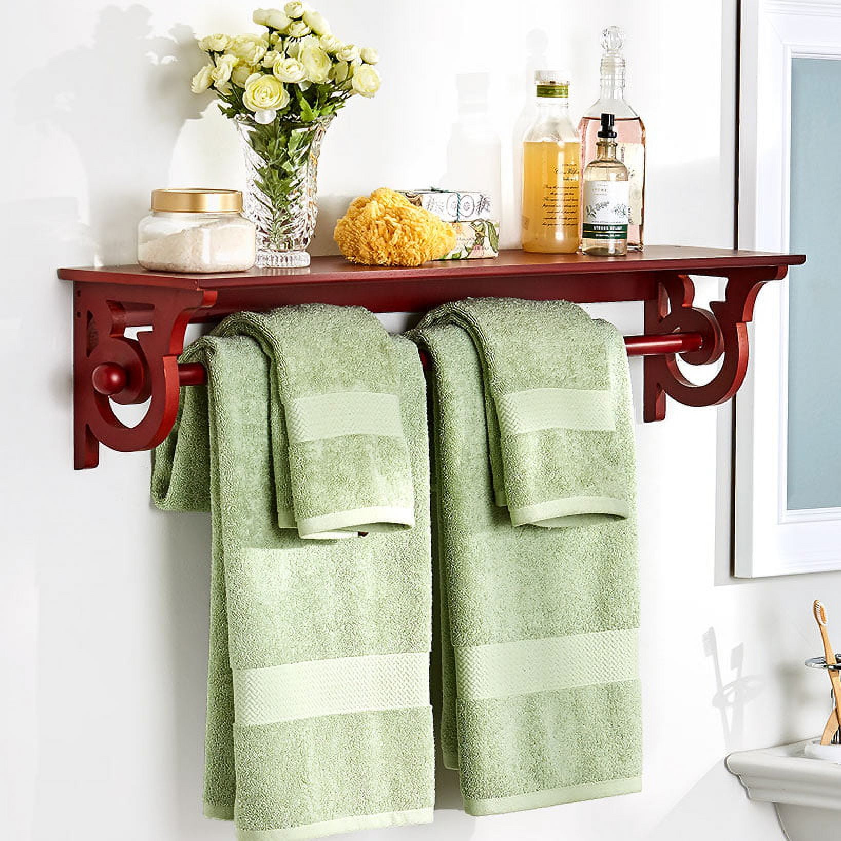 Wooden quilt rack with shelf hotsell
