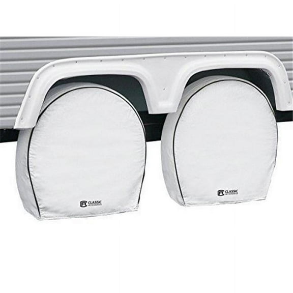 Deluxe RV Wheel Cover Set - White