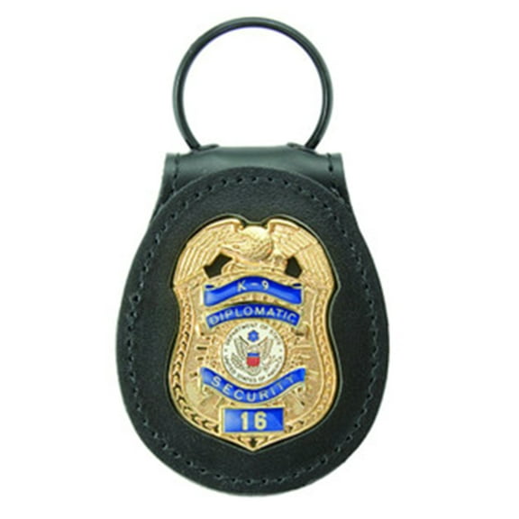 Deluxe Recessed Cutout K-9 Keychain Badge Holder