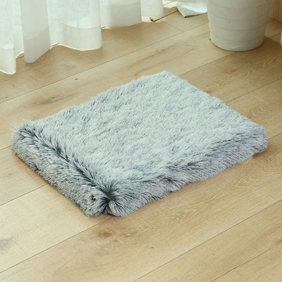 Deluxe Rectangular Soft Cat For Small Large Dogs Removable Washable Cover Orthopedic Sleeping Cushion Pet Mattress Dog Mats Dog Bed M-50X40X5CM GRADIENT GRAY