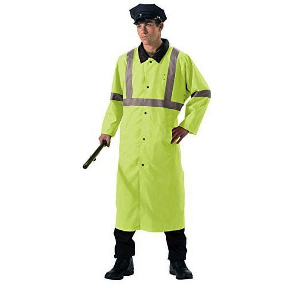 Deluxe Reversible Green / Black Reflective Rain Parka Size 3XL