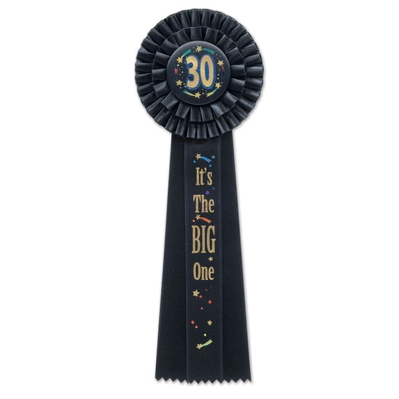 Beistle 4 1/2" x 13 1/2" 30 Its The Big One Deluxe Rosette 2/Pack RD28