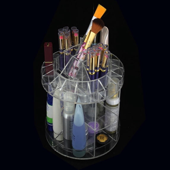 Deluxe Rotating Acrylic Cosmetic/Makeup Organizer 8.7" x 7.9"