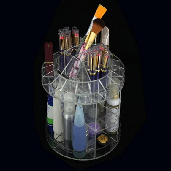 Deluxe Rotating Acrylic Cosmetic/Makeup Organizer 8.7" x 7.9"