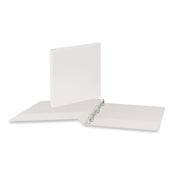 Universal Deluxe Heavy Duty 1/2" 3-Ring View Binders White (UNV20702)