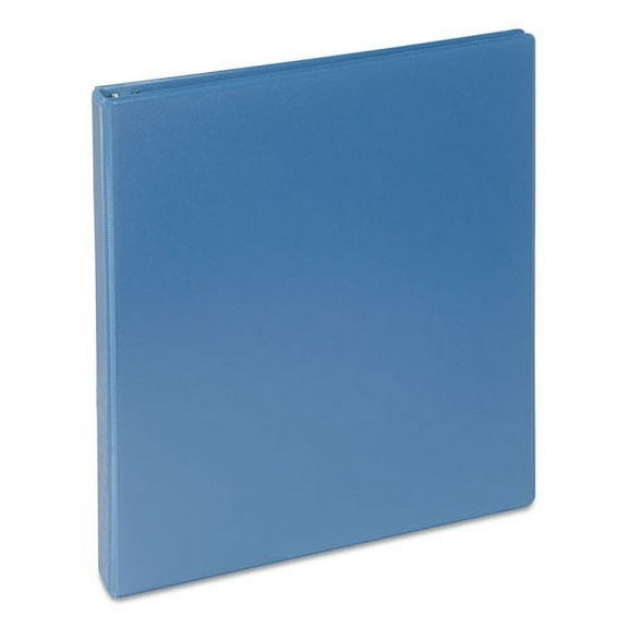 Deluxe Round Ring View Binder, 3 Rings, 1" Capacity, 11 X 8.5, Light Blue | Bundle of 2 Each