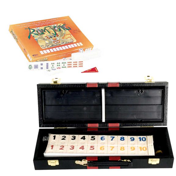 Deluxe Rummy Royale | Plastic Racks and Rum Jong | Deluxe Version of the classic card game | Easy to Learn | Me UP Rummy | Brain Buster |