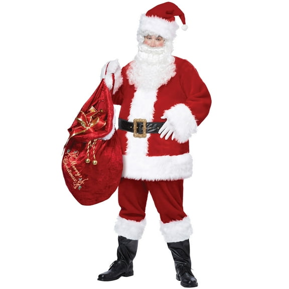 Deluxe Classic Santa Suit Costume for Adults