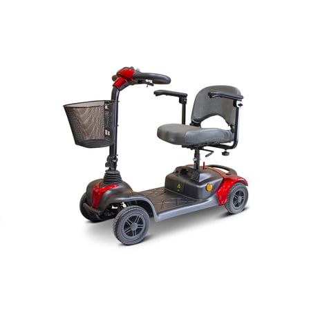 Deluxe Scooters Long Range Ewheels Medical 4 Wheel Portable Travel Mobility Scooters - Red