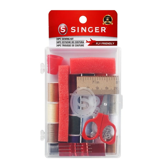 SINGER 34-Piece Sewing Kit in Plastic Storage Box