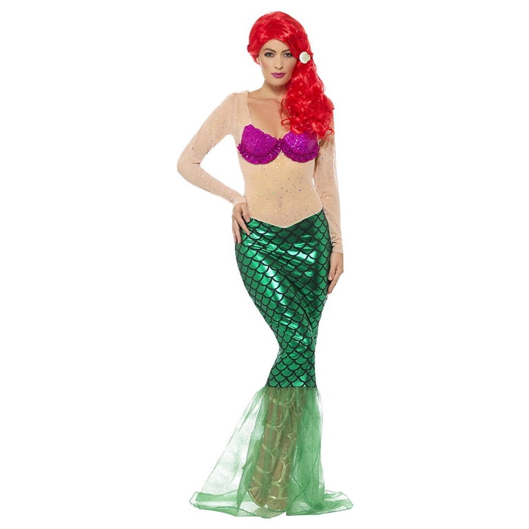 Deluxe Sexy Mermaid Costume Adult Green Faries Wings Wands X Small Female Fancy Dress Party Book Week Halloween